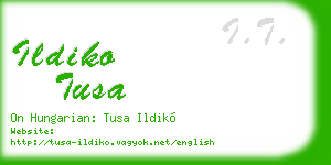 ildiko tusa business card